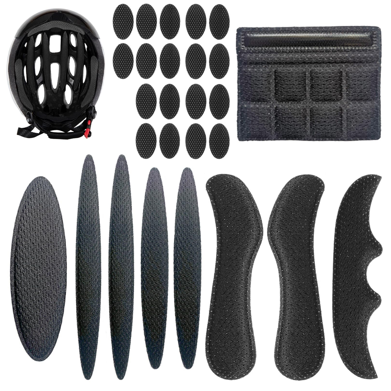1 Sätze Fahrradhelm Polster Ersatz,Universal Helmet Pads,Helmpolster Fahrradhelm Ersatz,Polster Fahrradhelm Schaumstoff,Bequem Fahrradhelm Ersatzteile für Helm,Kinderhelm,Motorradhelm - Image 4