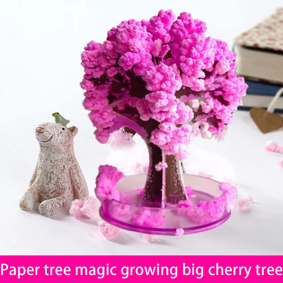 1 Stück Mini Sakuratree Magic Paper Tree DIY Kristallwachstum Kit Dekoration Spielzeug Neuheit Jungen Mädchen Wissenschaft und Spielzeug Learning Guide - Image 4