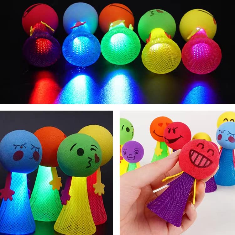 10 LED Feder Leucht Springendes Spielzeug, Werfer Spielzeuggeschenke für 3-12 Jährige Mädchen und Jungen, Mitgebsel Kindergeburtstag Gastgeschenke Weihnachten, Partyzubehör und Goodie Bag Stuffers - Image 5