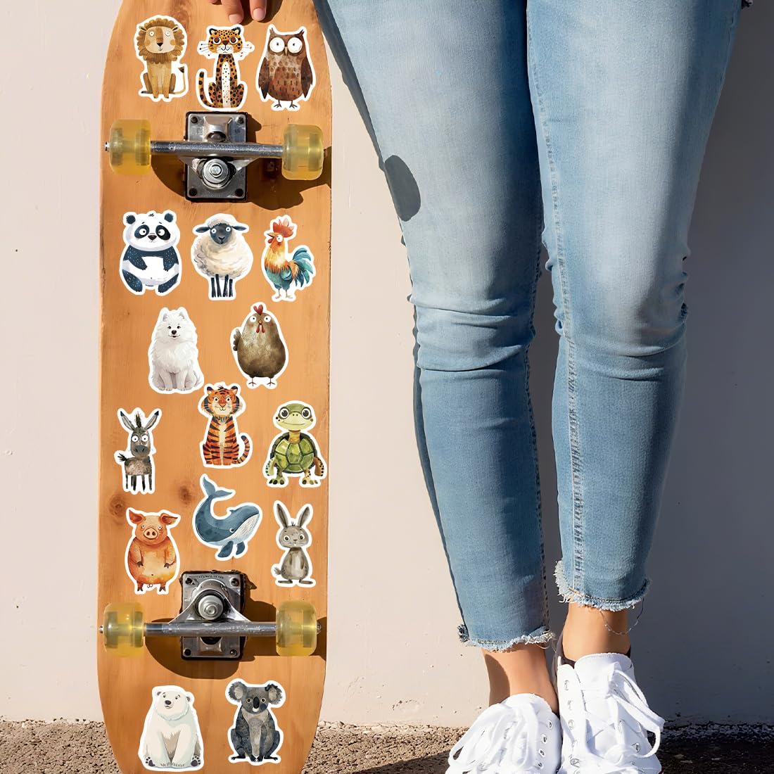 100 Stück Sticker Tiere, Aufkleber Kinder, Wasserfeste Tier Sticker, Kreatives DIY für Laptop, Mobiltelefon, Skateboard, Gepäck & mehr - Image 3