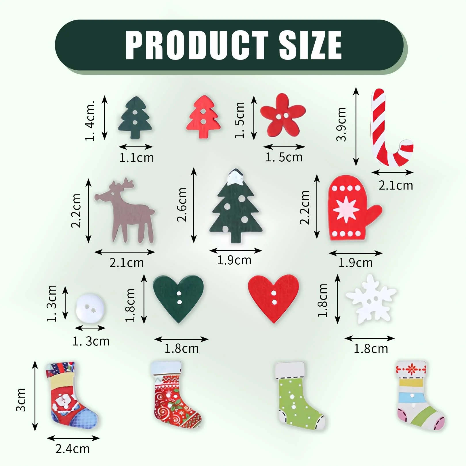 100 Stück Tischdeko Weihnachten,Streudeko Weihnachten Holz Konfetti Tisch,Weihnachts Basteln Weihnachtskonfetti Deko,Christmas Bastel Rentier Schneeflocken Tischschmuck für Party Geschenkkonfetti - Image 7