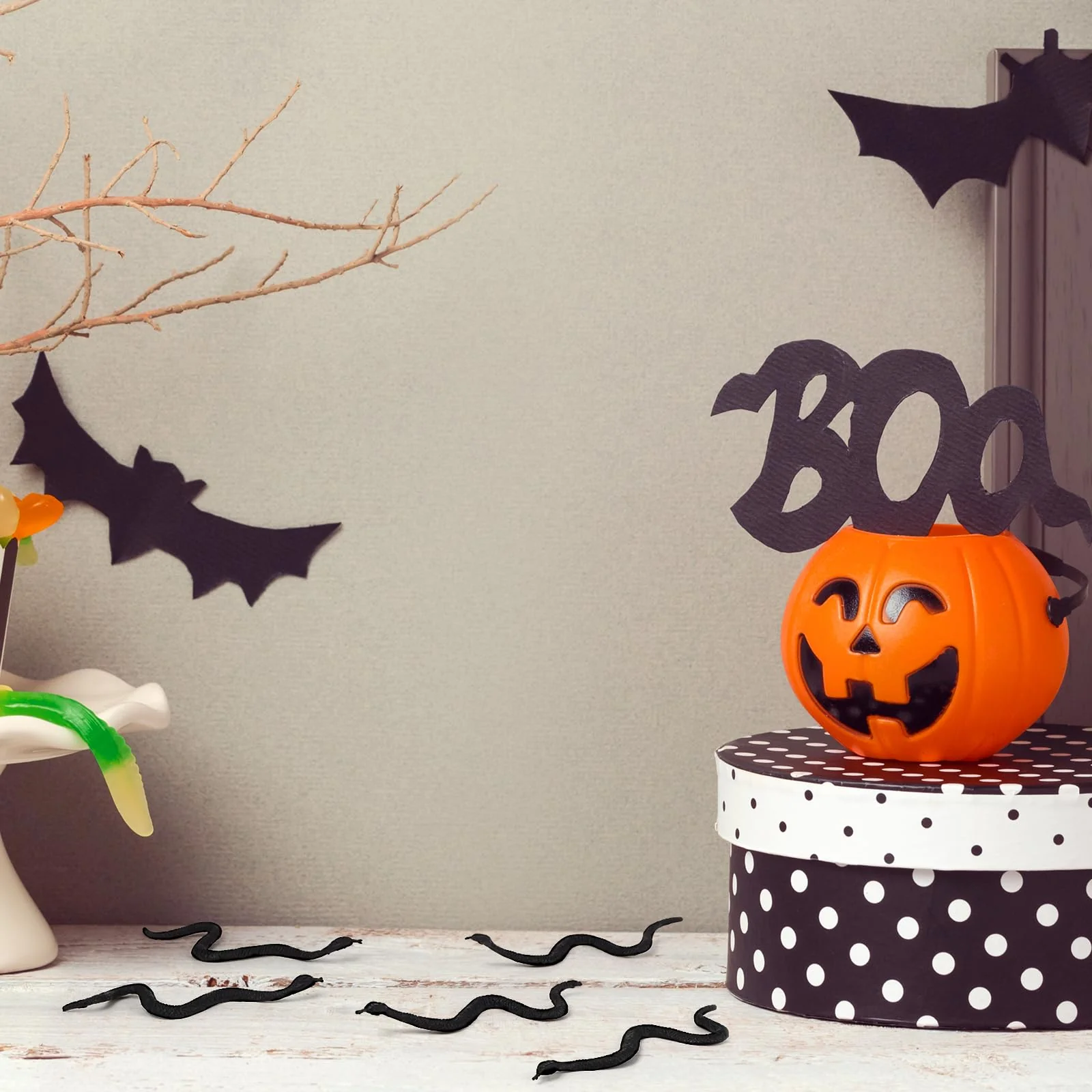 100Stücke Realistische Kunststoff Schlangen Deko: Kleine Schlange Halloween Horror Deko Tischdeko Streiche Spielen Scherzartikel für Motto Spukhaus Party(Geeignet für Personen ab 14 Jahren) - Image 6