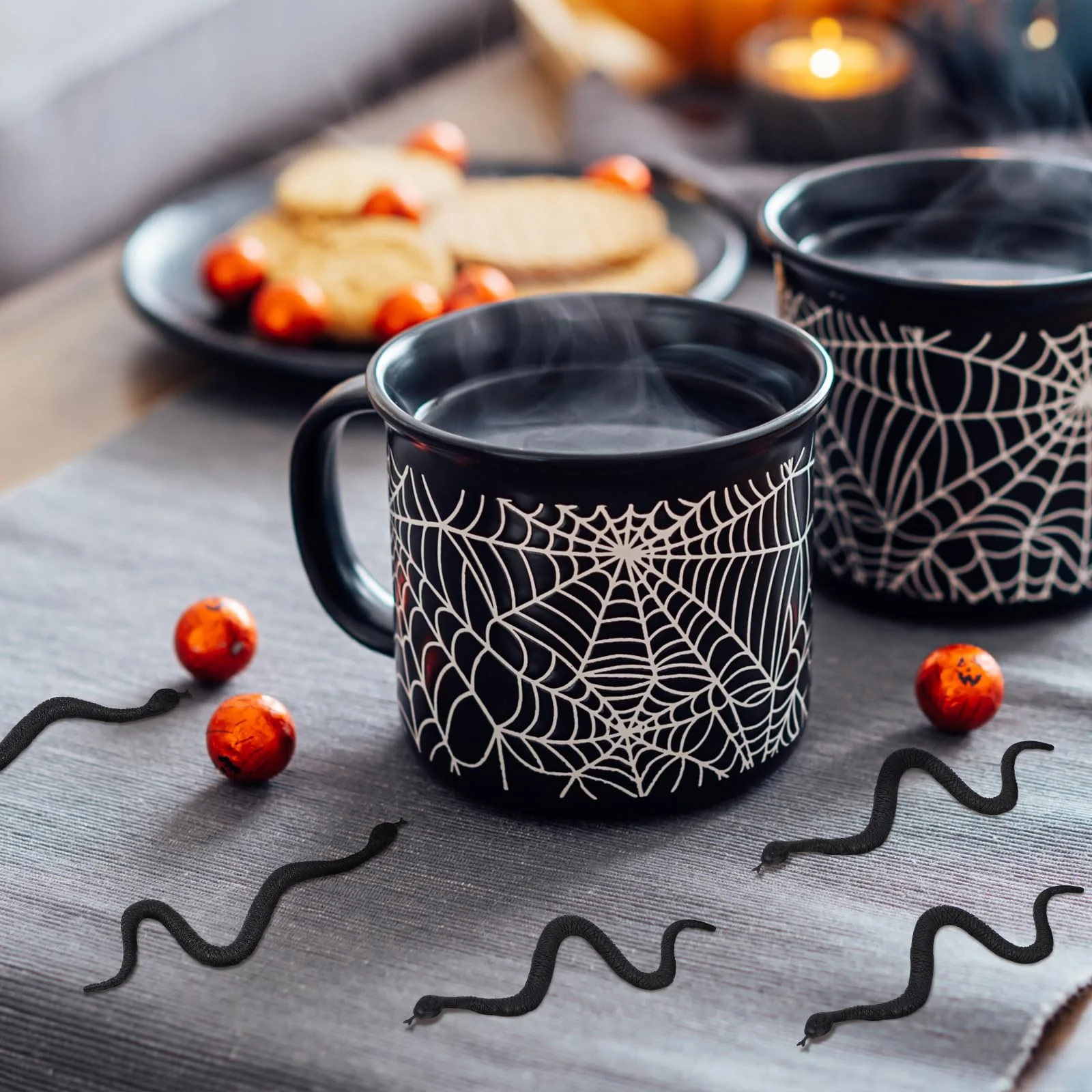100Stücke Realistische Kunststoff Schlangen Deko: Kleine Schlange Halloween Horror Deko Tischdeko Streiche Spielen Scherzartikel für Motto Spukhaus Party(Geeignet für Personen ab 14 Jahren) - Image 8