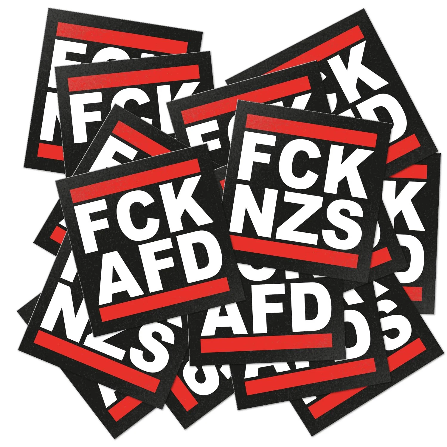 100x Sticker 50x FCKAFD + 50x FCKNZS - 7,4 x 7,4 cm - Politisch Links Outdoor Sticker Aufkleber groß FCK AFD & NZS - Image 5
