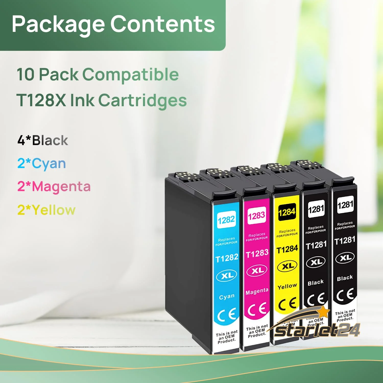 10er Set Druckerpatronen kompatibel zu Epson Stylus Office BX305f BX305fd BX305fw S22 SX125 SX130 SX230 SX235w SX420W SX425W SX430W SX435w SX438W SX440W SX445W - Image 2