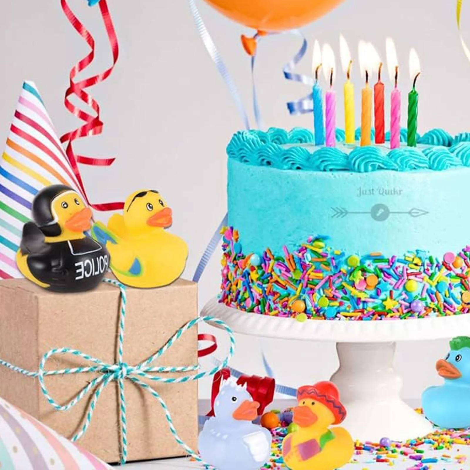 12 Stück Gummi Badeenten, Baby Bade Enten, Badeente Lustig Klein, Bunt Gummi Enten, Kinder Badewannenspielzeug, für Kinder, Babydusche, Kindergeburtstagpartys,Strand und im Pool (Skurrile Themen) - Image 3
