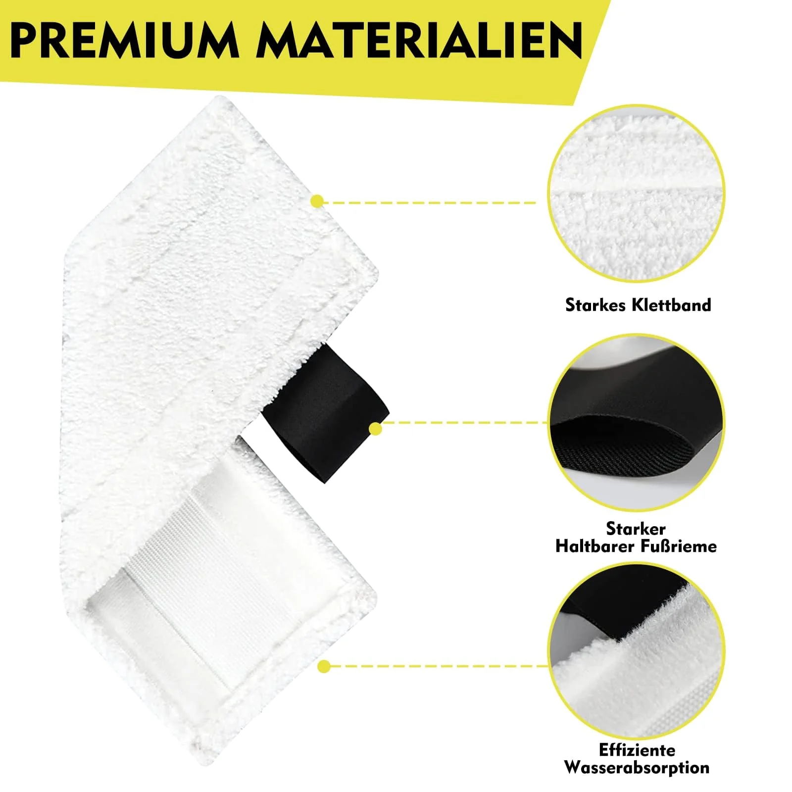 15 Stück Dampfreiniger Zubehör Set Kompatibel für Kärcher Dampfreiniger EasyFix SC 2, SC 3, SC 4, SC 5 (3 Mikrofaser Bodentücher + 3 Schleiftüch + 3 Handdüsentüch + 2 Fugenbürsten + 4 Rundbürsten) - Image 5