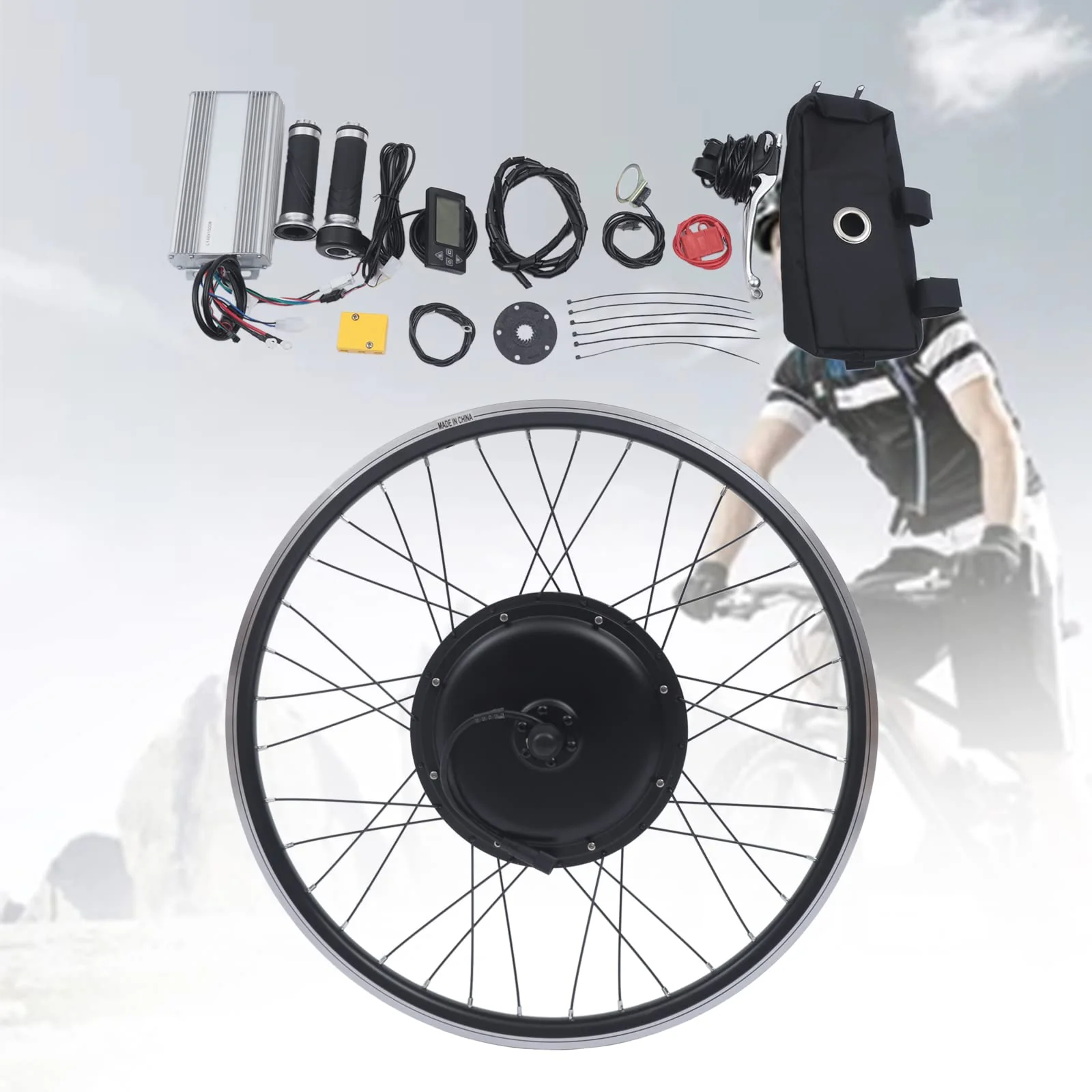 1500W 48V 26“ Hinterrad E-Bike Umbausatz,LCD Hinterrad E-Bike,E-Bike Umbausatz - Image 4