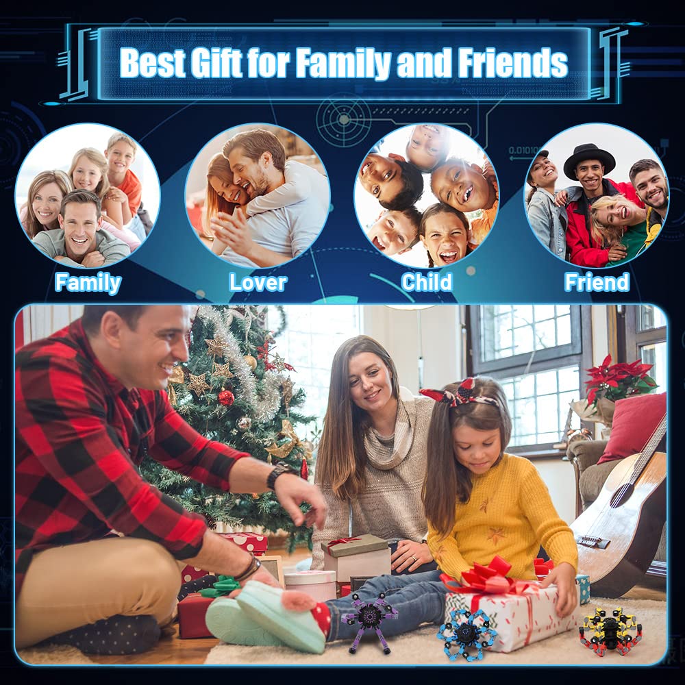 15PCS Roboter Fidget Spinner, DIY Verformbare Fingerspitze Gyro Hand Finger Spinning Schreibtisch Spielzeug, Geburtstag Geschenk Klassenzimmer Preise Party Gunst - Image 2
