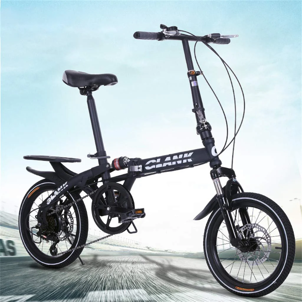 16-Zoll 6 Gang Klappräder, Travel Faltrad, Camping Klapprad mit Tragegriff, Faltfahrrad für Herren und Damen,Doppelscheibenbremse - Image 7