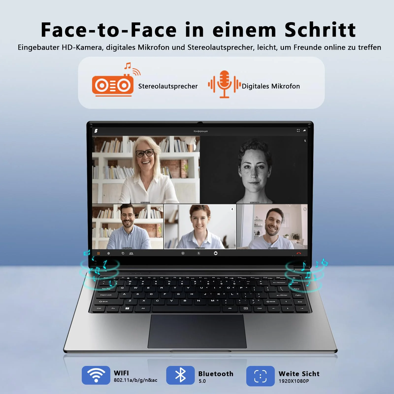 16-Zoll-Laptop, tragbarer Laptop mit 8GB DDR und 512GB SSD,erweiterbar auf 1 TB.Pentium-Quad-Core-Prozessor bis zu 2,64 GHz.9000-mAh-Akku.Mini-HDMI-Schnittstelle.Dualband-WLAN.Webcam.Schlanke Laptops - Image 5