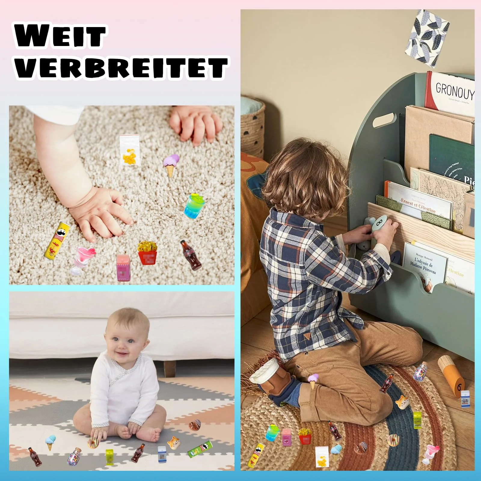 17-teiliges Miniatur Zubehör Set – Wichtel Zubehör Weihnachten – Puppenhaus & Wichteltür Deko – Mini Essen & Getränke aus Harz – 1:12 Maßstab für DIY & Miniaturwelt - Image 2