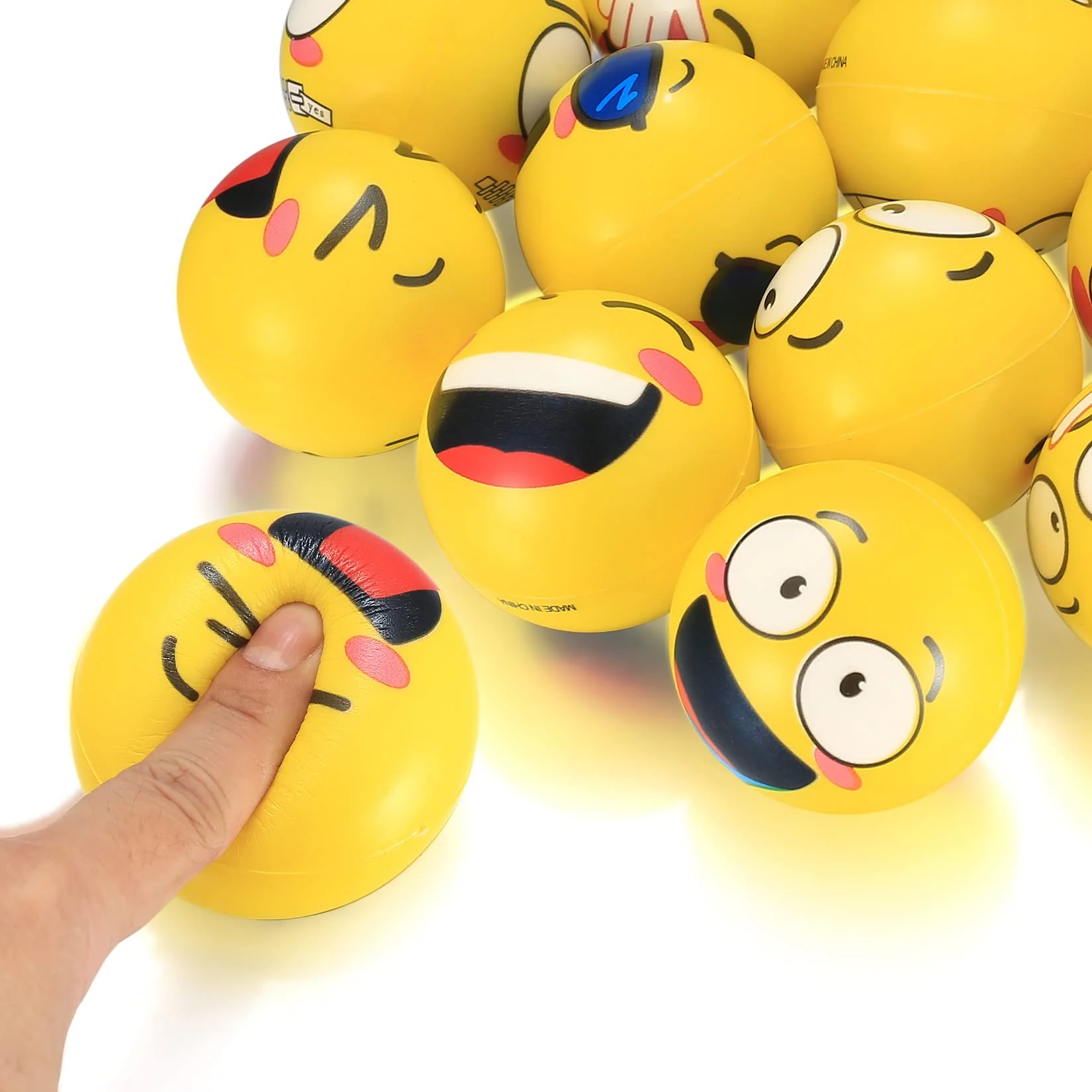 18 Stücke Stressball, Anti Stress Spielzeug Bälle, Antistressbälle für Kinder Erwachsene Mitgebsel Gastgeschenke Kindergeburtstag Weihnachten - Image 5