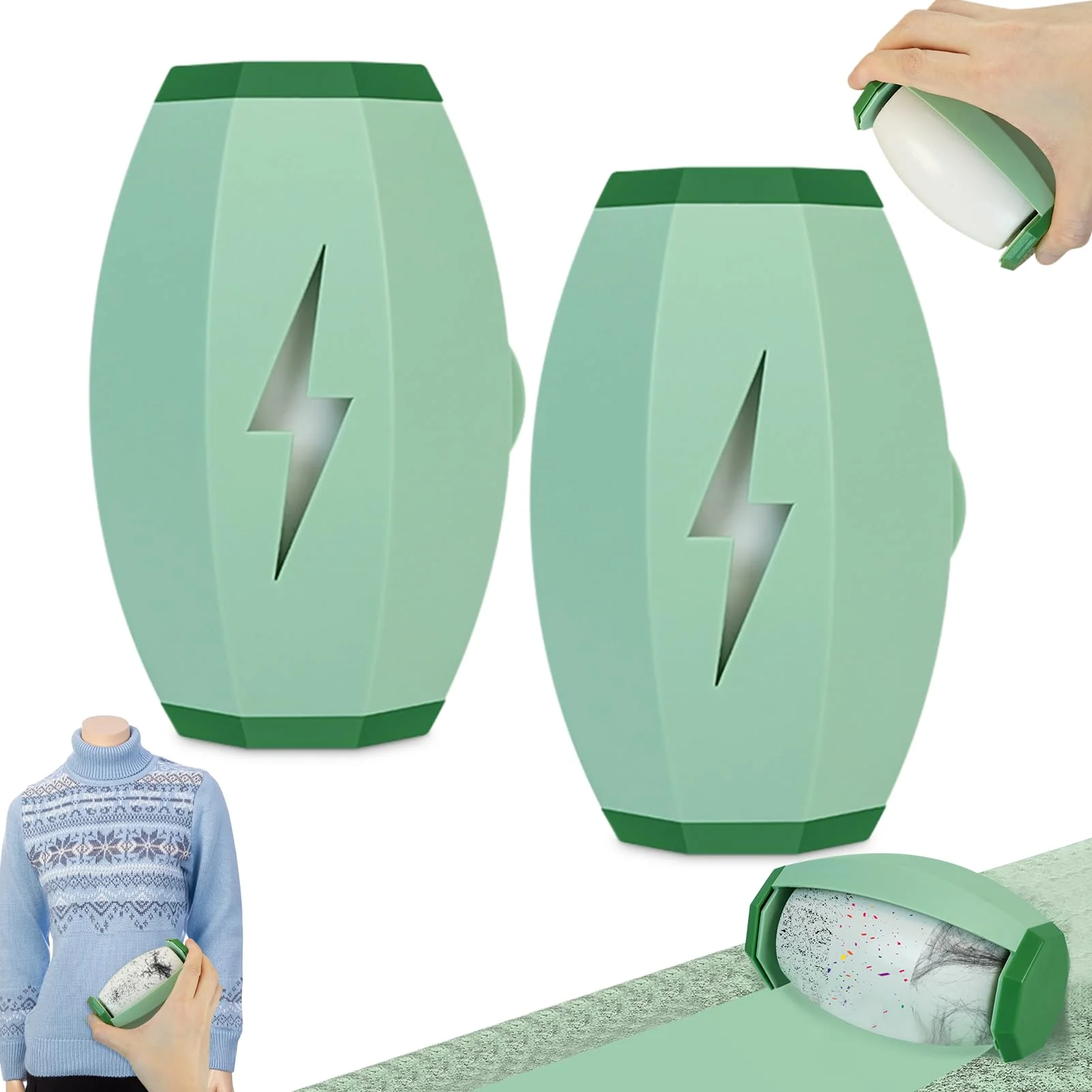 2 Stück Wiederverwendbare fusselrolle, Waschbarer Mini Tierhaarentferner Fusselrolle, Kompakt Tragbar Fusselroller, Tierhaarentferner Fusselrolle, Reusable lint Roller, für Kleidung, Tierhaare - Image 7