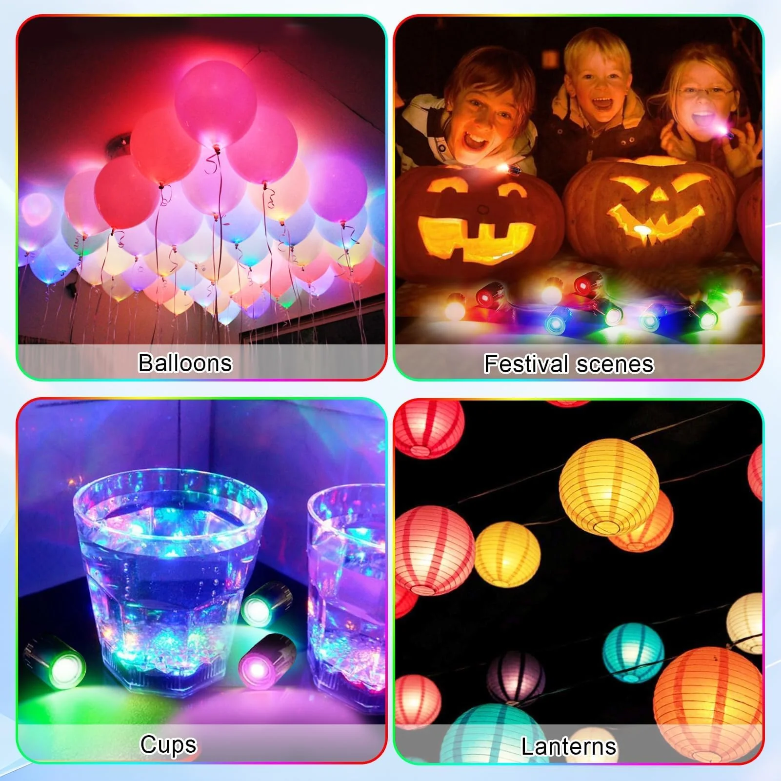 20 Stück Mini Led Licht Bunt Kleine Led Lichter Micro Für Beleuchtung Puppenhaus Mit 40 Kleber Puppenhaus Licht Für Partydekoration Basteln Puppenhauszubehör Bausteine Vitrinen(Buntes Licht) - Image 6