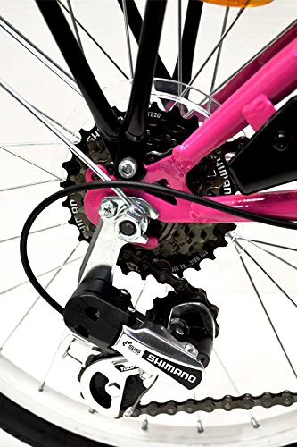 20 Zoll Kinderfahrrad 6-Gang Shimano und Alufelgen Rosa-Weiss TMU - Image 2