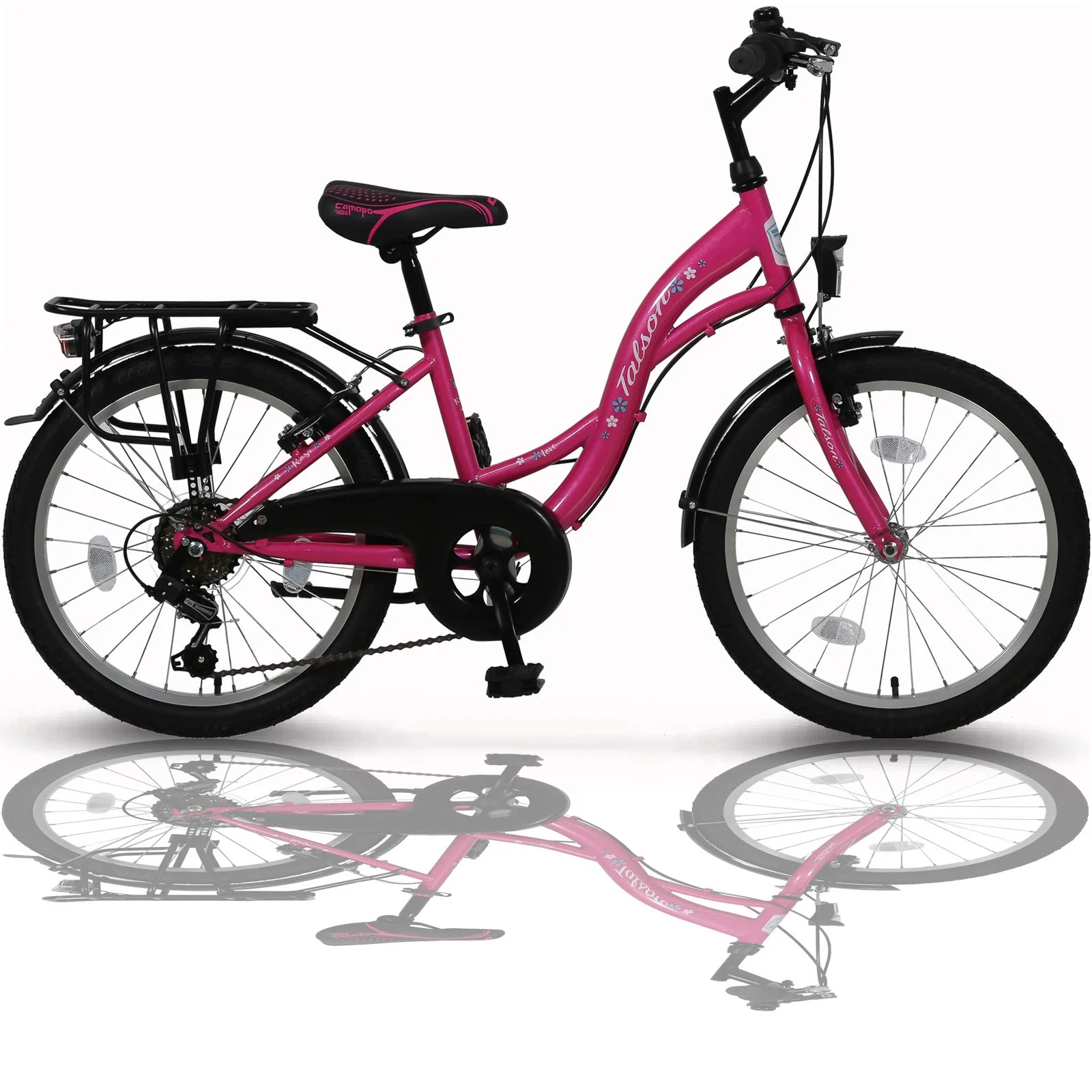 20 Zoll Kinderfahrrad 6-Gang Shimano und Alufelgen Rosa-Weiss TMU - Image 5