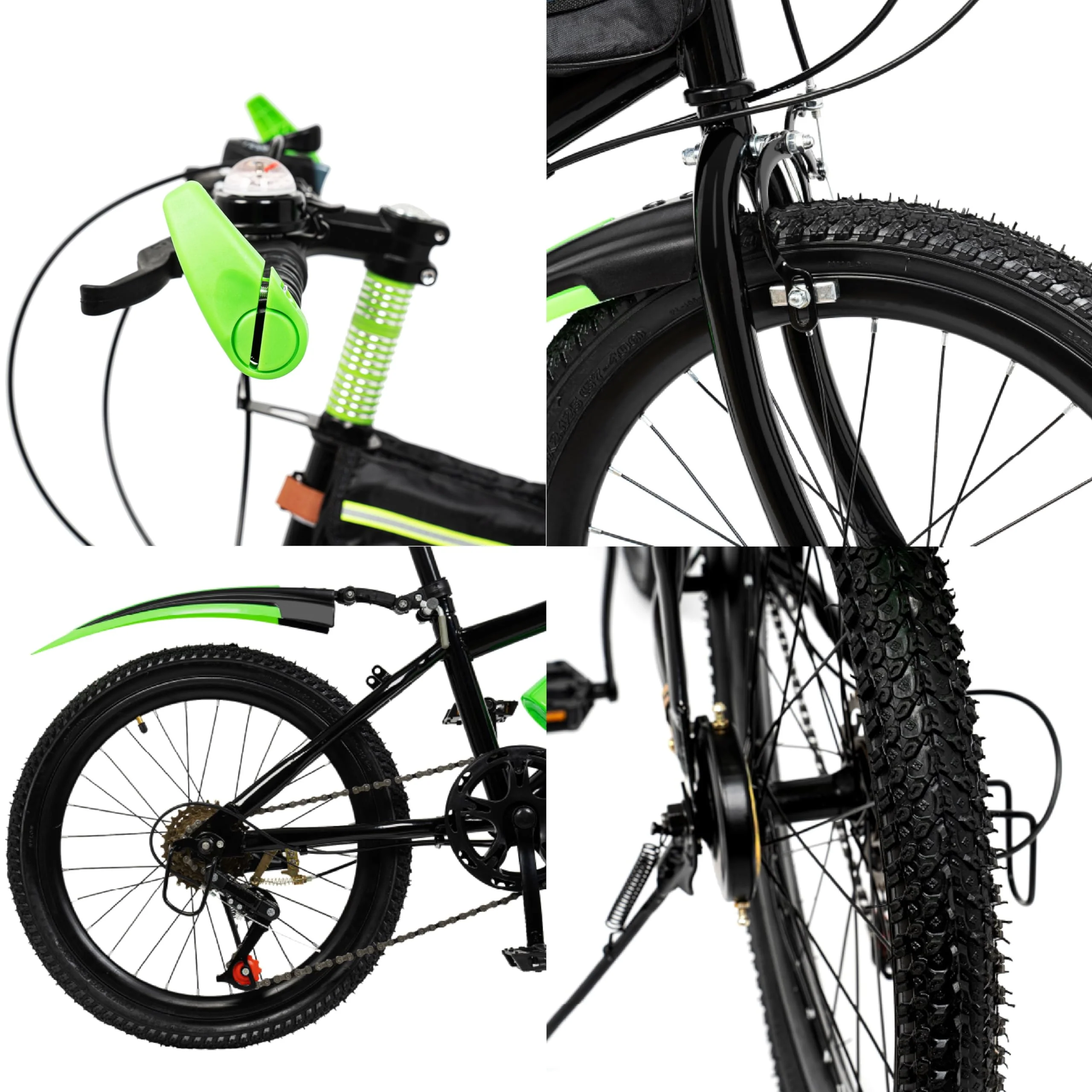 20 Zoll Mountainbike aus Kohlenstoffstahl mit Bremssystem, Premium Mountainbike Fahrrad mit Wasserbecher-Halter und Schutzbleche, MTB Fahrrad für Herren und Damen (Maximale Tragfähigkeit: 85 kg) - Image 7