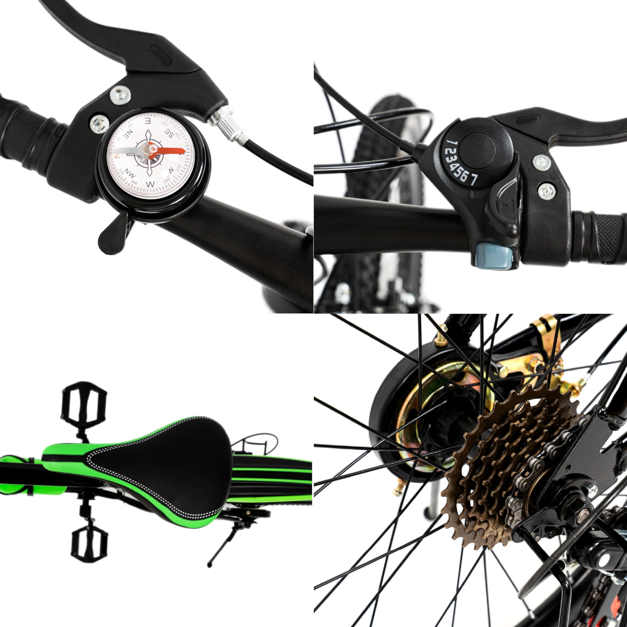 20 Zoll Mountainbike aus Kohlenstoffstahl mit Bremssystem, Premium Mountainbike Fahrrad mit Wasserbecher-Halter und Schutzbleche, MTB Fahrrad für Herren und Damen (Maximale Tragfähigkeit: 85 kg) - Image 8