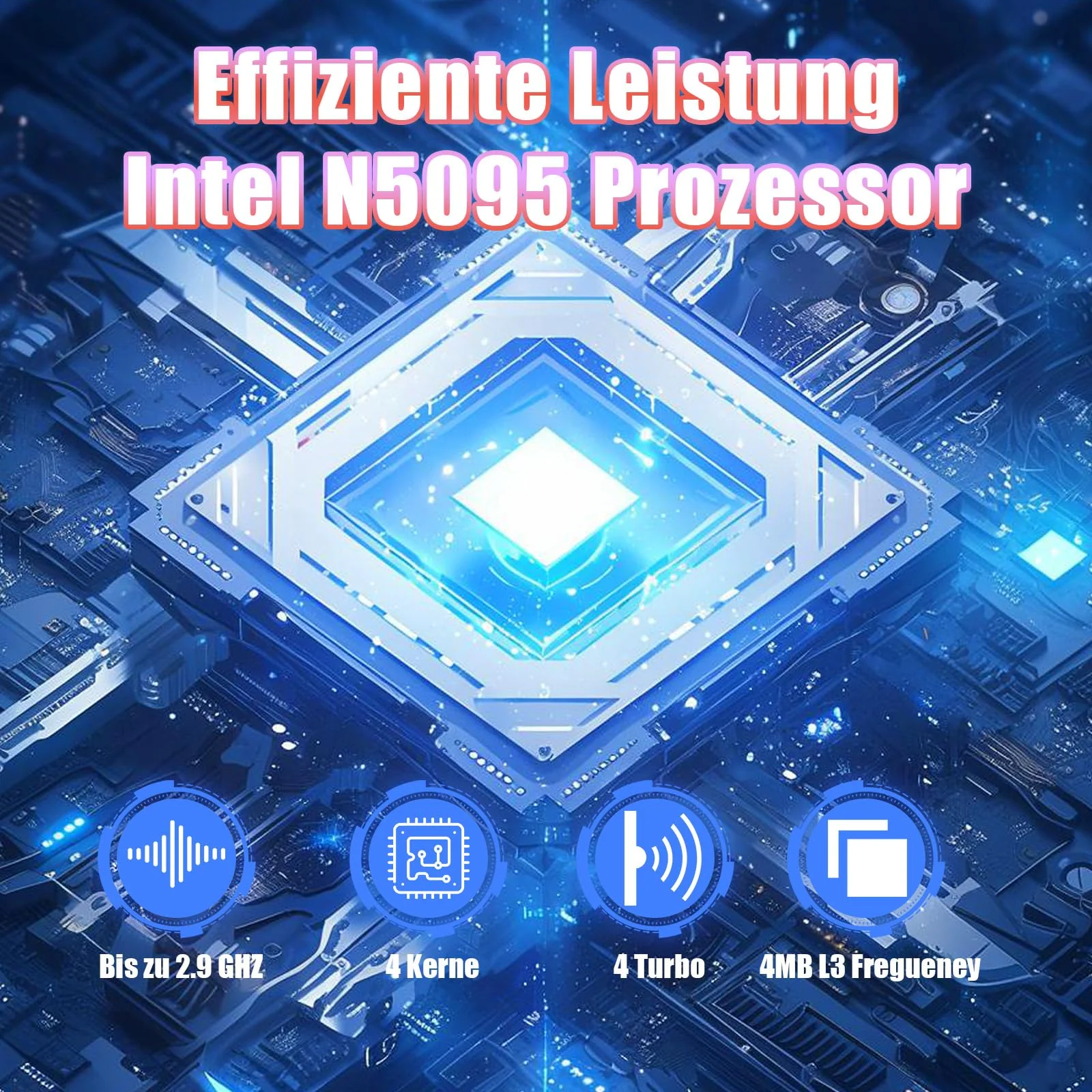 2025 Neueste Tragbarer Laptop für Studenten und Unternehmen,14 Zoll Notebook Computer FHD IPS Display,8GB RAM 512GB SSD,Celeron N5095(Bis zu 2.9GHz,Beats N4020),QWERTY Numerische Tastatur,WiFi,Webcam - Image 5