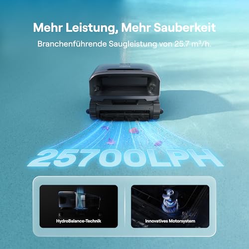 (2026 Neu) Beatbot Sora 70 Poolroboter, Poolsauger 4-in-1 komplette Poolreinigung, 25700 LPH, smartes Parken an der Oberfläche, 6L Fassungsvermögen, Poolreiniger Akku mit 10000 mAh, 300 m², Marineblau - Image 4