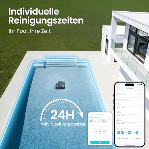 (2026 Upgrade) AIPER Scuba S1 Poolroboter Boden und Wand, Wasserlinienreinigung, Doppelfiltration, 270 Min Laufzeit, Intelligente Navigation, App-Steuerung & OTA-Updates für Einbau- und Aufstellpools - Image 8