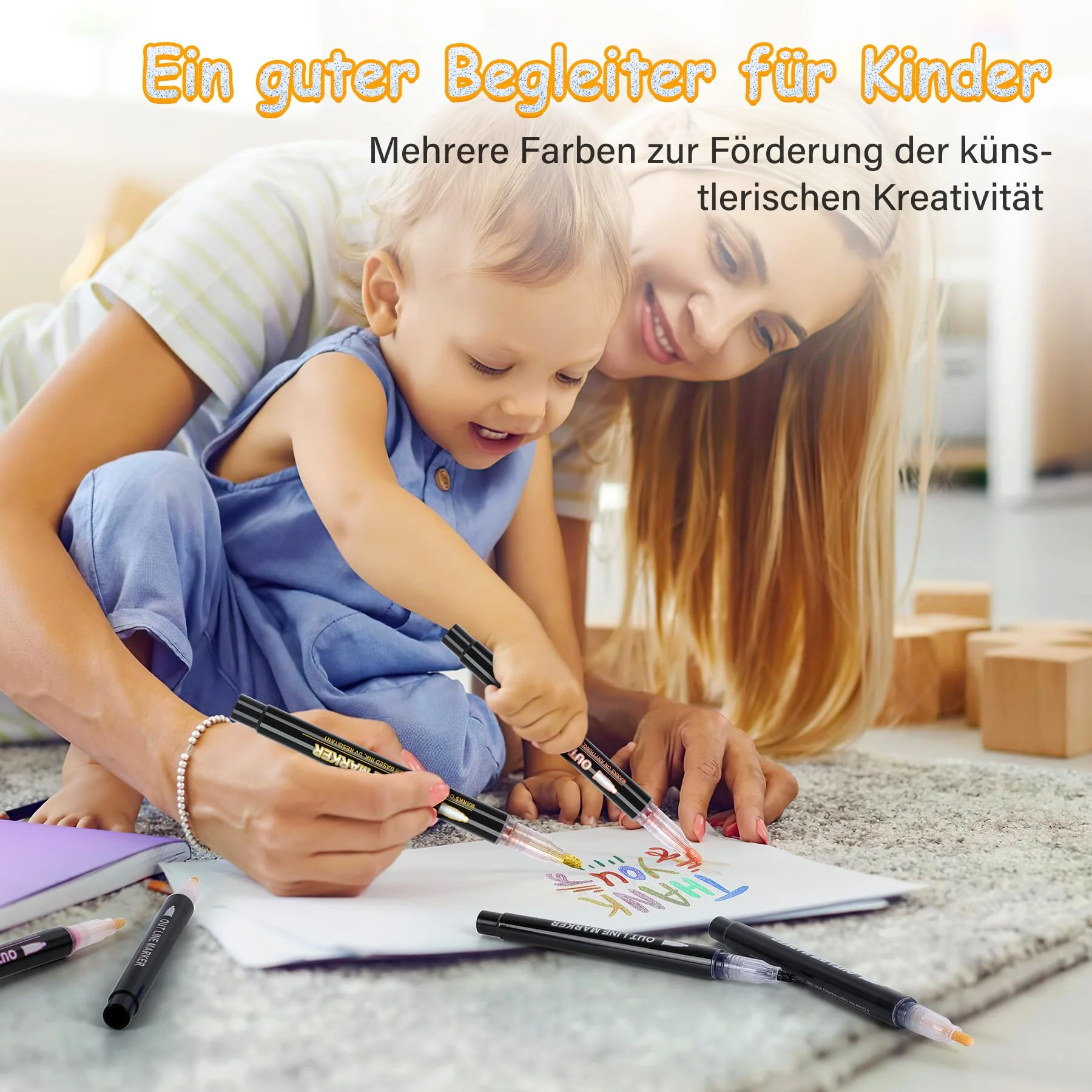 24 Glitzerstifte Magische Stifte, stifte mädchen Outline Stifte zauberstifte Zauberstifte für Scrapbooking, Basteln, Schulanfang Einschulung, Geschenke für kinder kleinigkeiten für adventskalender - Image 5
