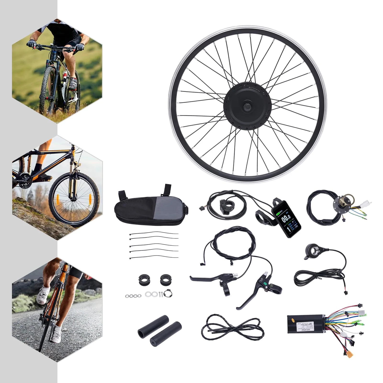 24 Zoll E Bike Conversion Kit, 36V 500W Bürstenlosen Motor Ebike Conversion Kit– Geeignet für die Montage und Umrüstung von Fahrrädern mit 24-Zoll-Vorderrad - Image 9