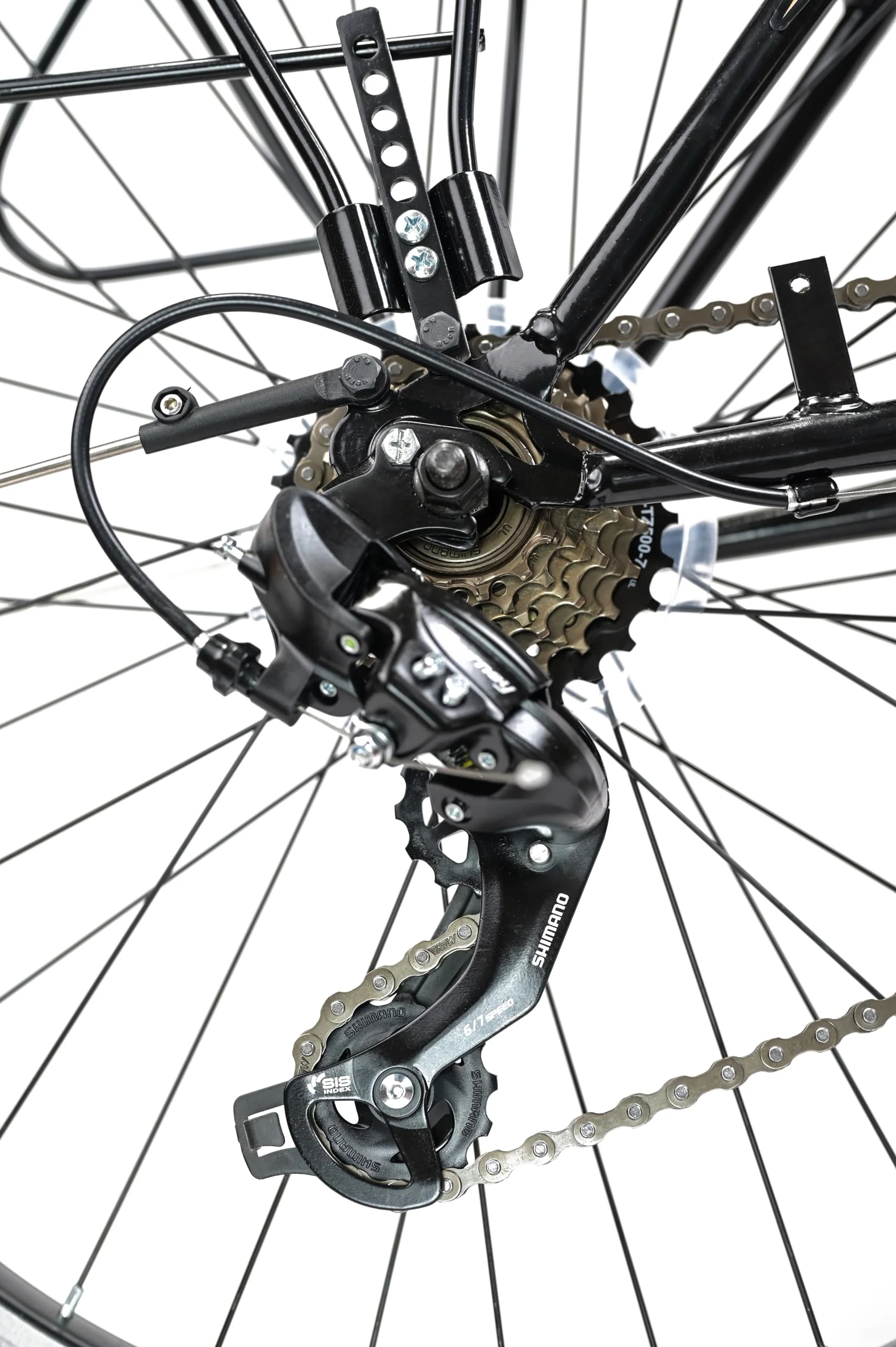 24 Zoll Grace Kinderfahrrad Shimano 21-Gang mit Beleuchtung Schwarz - Image 5