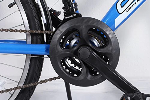 24 Zoll Jungen Fahrrad 21-Gang Shimano MIT Beleuchtung Farbe BLAU TMX - Image 2
