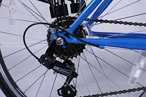 24 Zoll Jungen Fahrrad 21-Gang Shimano MIT Beleuchtung Farbe BLAU TMX - Image 5