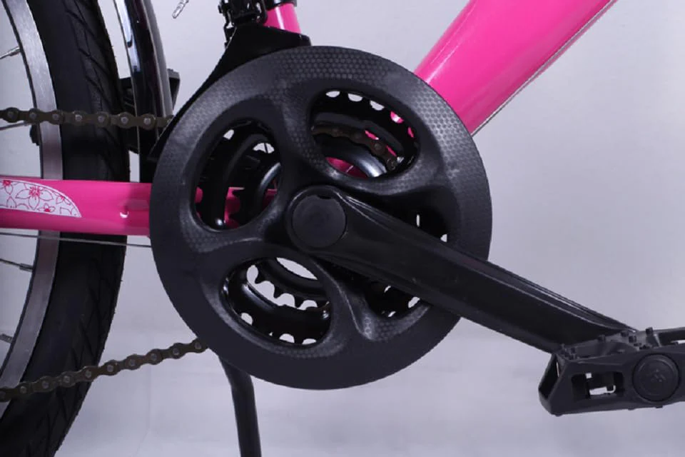 24 Zoll Mädchenfahrrad 21-Gang Shimano Schaltung mit Beleuchtung nach STVO Rosa Doppelrahmen - Image 5