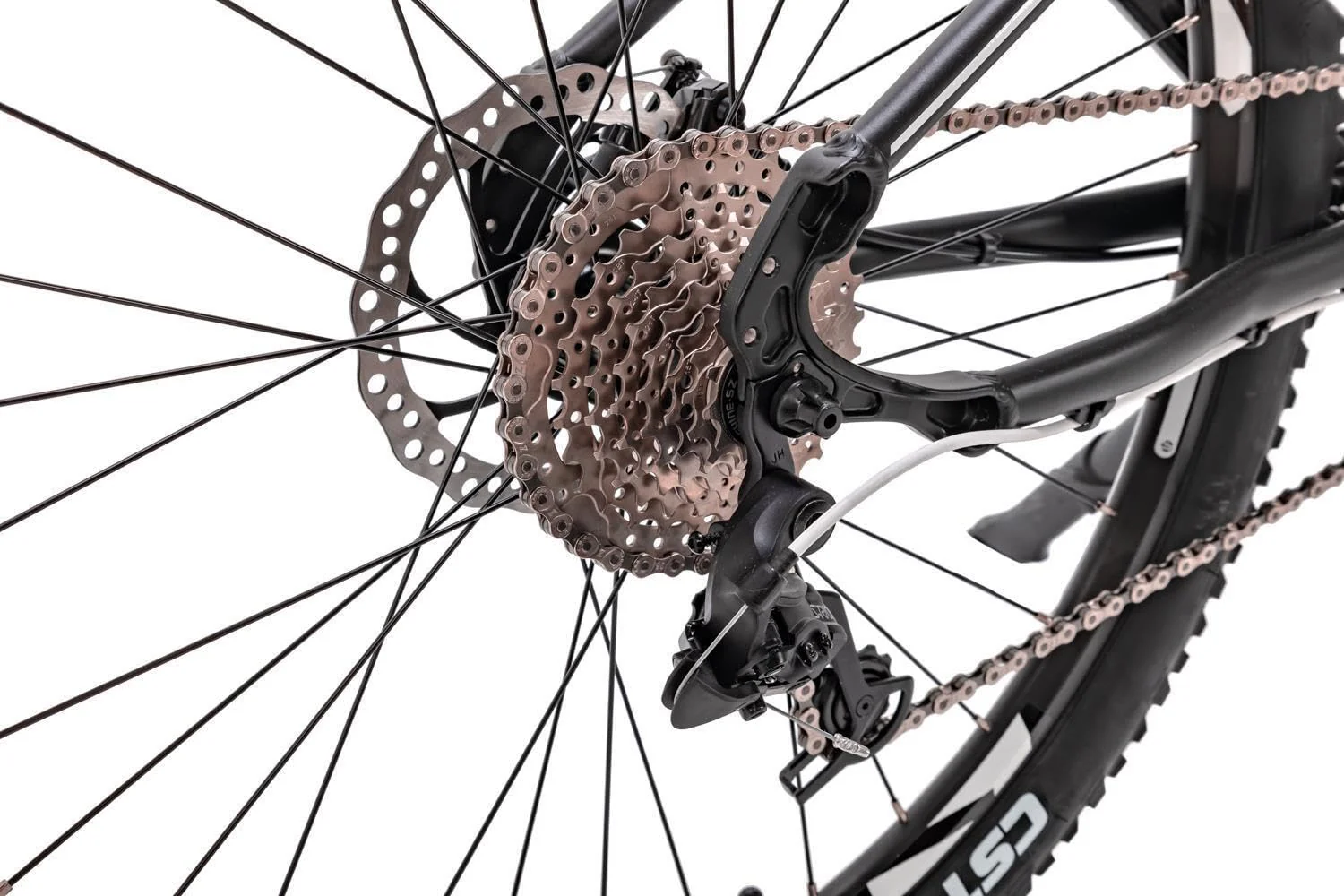 26 Zoll Alu Mountainbike Leader Fox Factor 8 Gang Scheibenbremse Rh 41 cm schwarz Weiss - Image 3