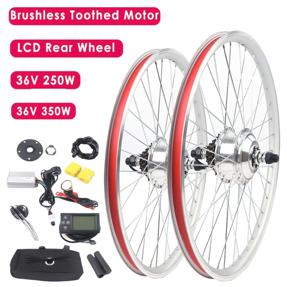 28 Zoll Ebike Umbausatz, 36V 250W Heckmotor Fahrrad E-Bike Hub Umbausatz mit LCD Display, Höchstgeschwindigkeit bis zu 30km/h. E-Bike Hinterrad Umbausatz Kit Pedelec Umbausatz - Image 8