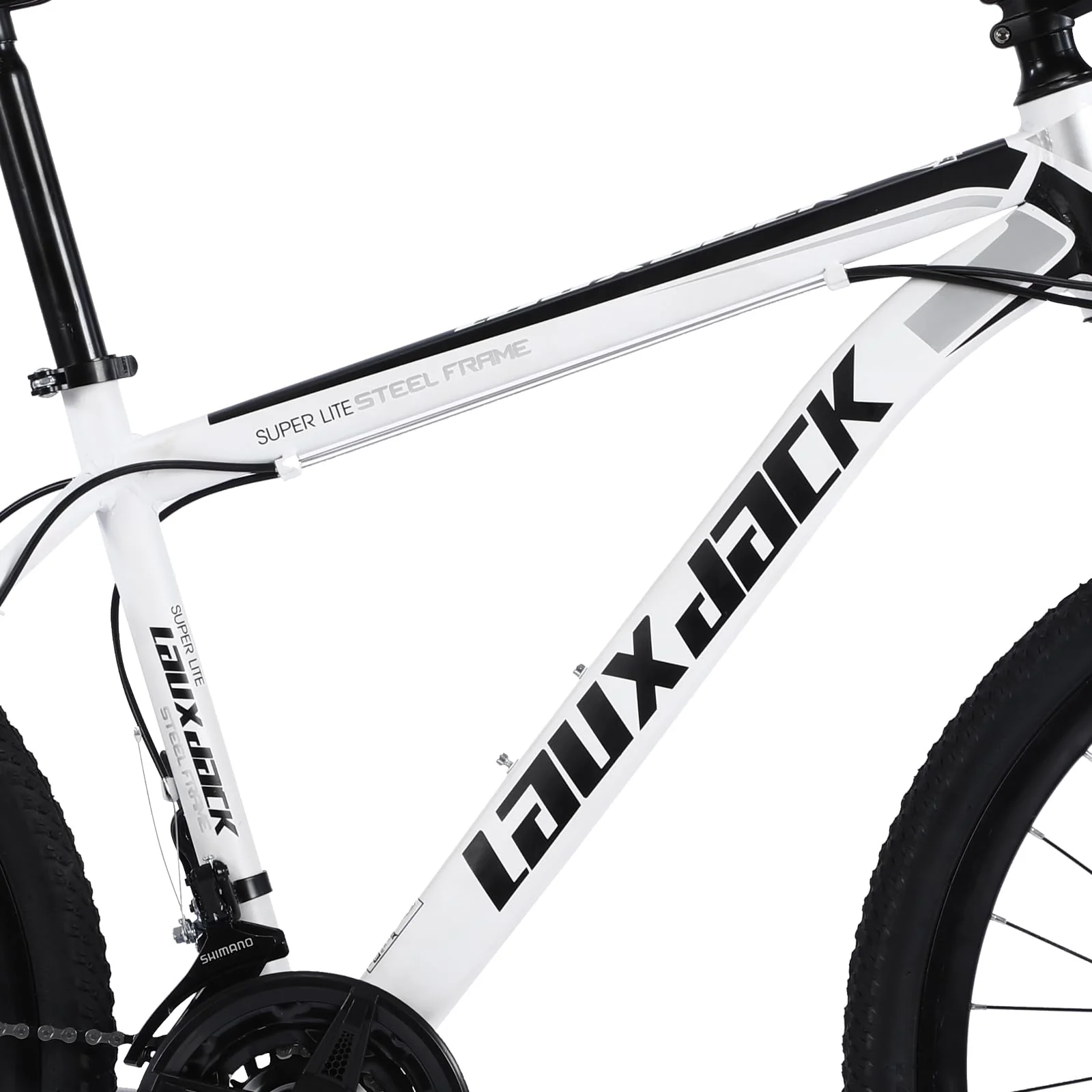 28 Zoll Herren Mountainbike MTB 21 Gang Shimano Schaltung Stahl Diamantrahmen 45 cm Weiss Federgabel Scheibenbremsen Hardtail Fahrrad Fuer Erwachsene - Image 9