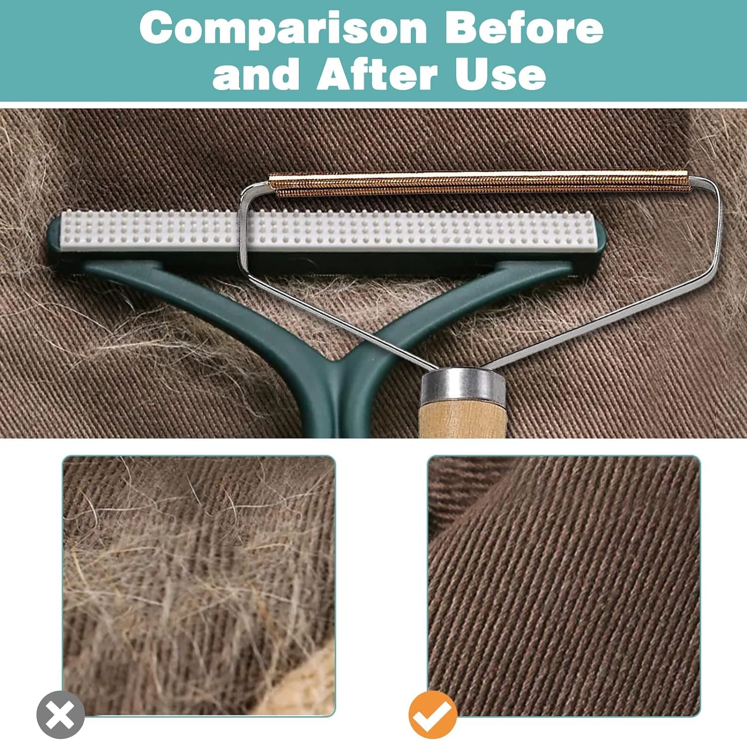 2Pack Fusselrasierer Tierhaarentferner, Magische Pfoten Anti Haar Fusselbürste, 2PCS Tierhaarentferner, zum Entfernen von Pullover -Webjacken, Entfernen von Tierstaub in Teppichen und Möbeln - Image 7