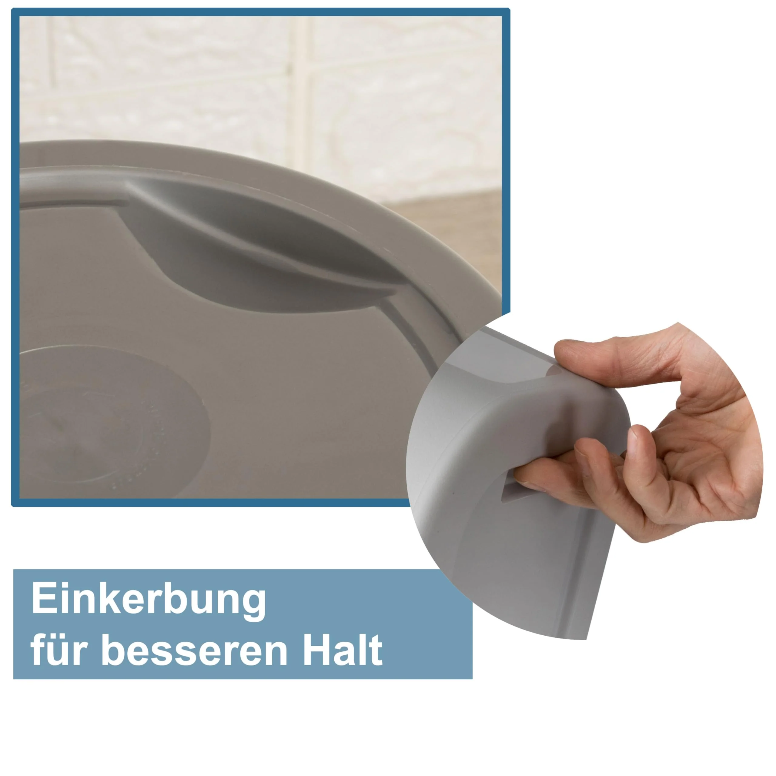 2X Eimer mit Ausguss und Henkel - 10 Liter - schwarz - Putzeimer Haushalt Küche Bad Camping Kunststoff Eimer Haushaltseimer Wassereimer - Image 4