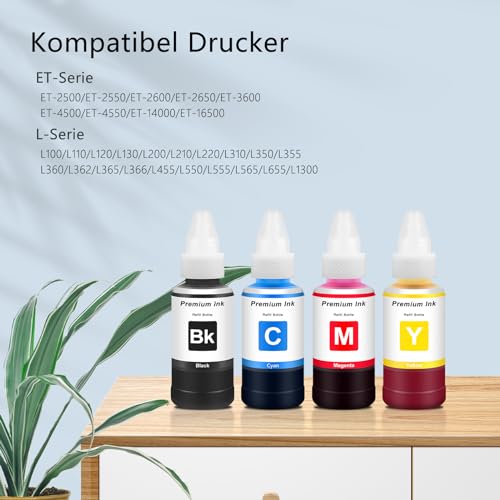 2x Tinte Schwarz T664 T6641 Kompatibel für 664 Schwarz Druckertinte 70mL, Nachfülltinte BK 664 für Drucker ET 2600 ET 2650 ET 2550 ET 4500 ET 3600 ET 2500 ET 4550 ET 14000 ET 16500 L355 L100 L110 L200 - Image 2