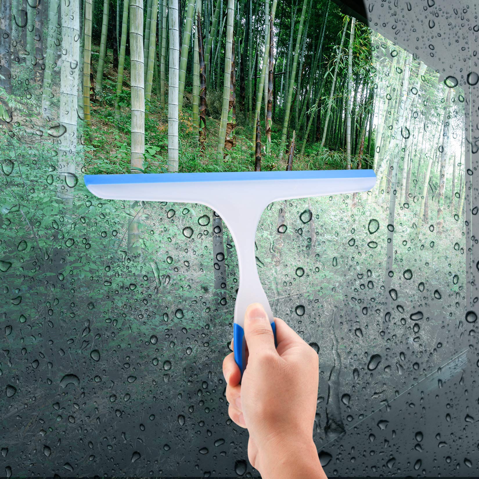 3 Stück Duschkabinenabzieher, Duschabzieher, Duschwischer, Glasreinigung Gummiklinge, Kunststoffreiniger Schaber Waschmaschine für Spiegel, Badezimmer, Fenster, Boden, Glas - Image 2