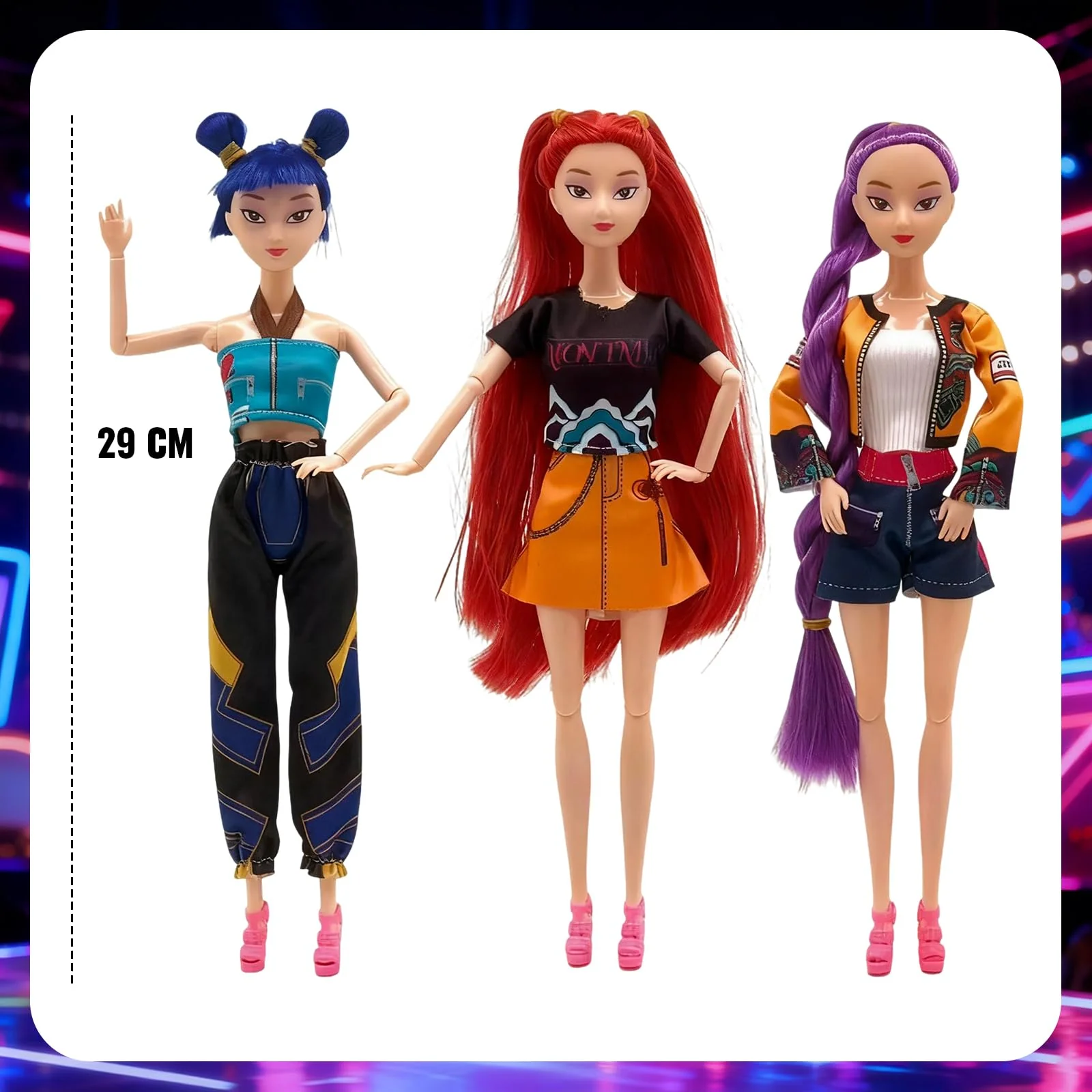 3 Stück pop Demo Hunters Rumi Mira Zoey Figuren Huntrix K-pop Hunter Merch Puppen für Fans - Image 7