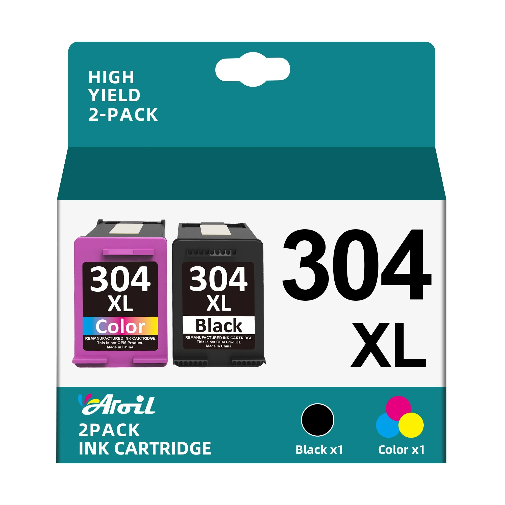 304XL Druckerpatronen Ersatz für HP 304 Druckerpatronen 304 XL Multipack Schwarz und Farbe Kompatibel für HP Envy 5000 5030 5010 5020 5032 für Deskjet 2620 2622 2630 3700 3720 3750 3760 3762(2er-Pack) - Image 3