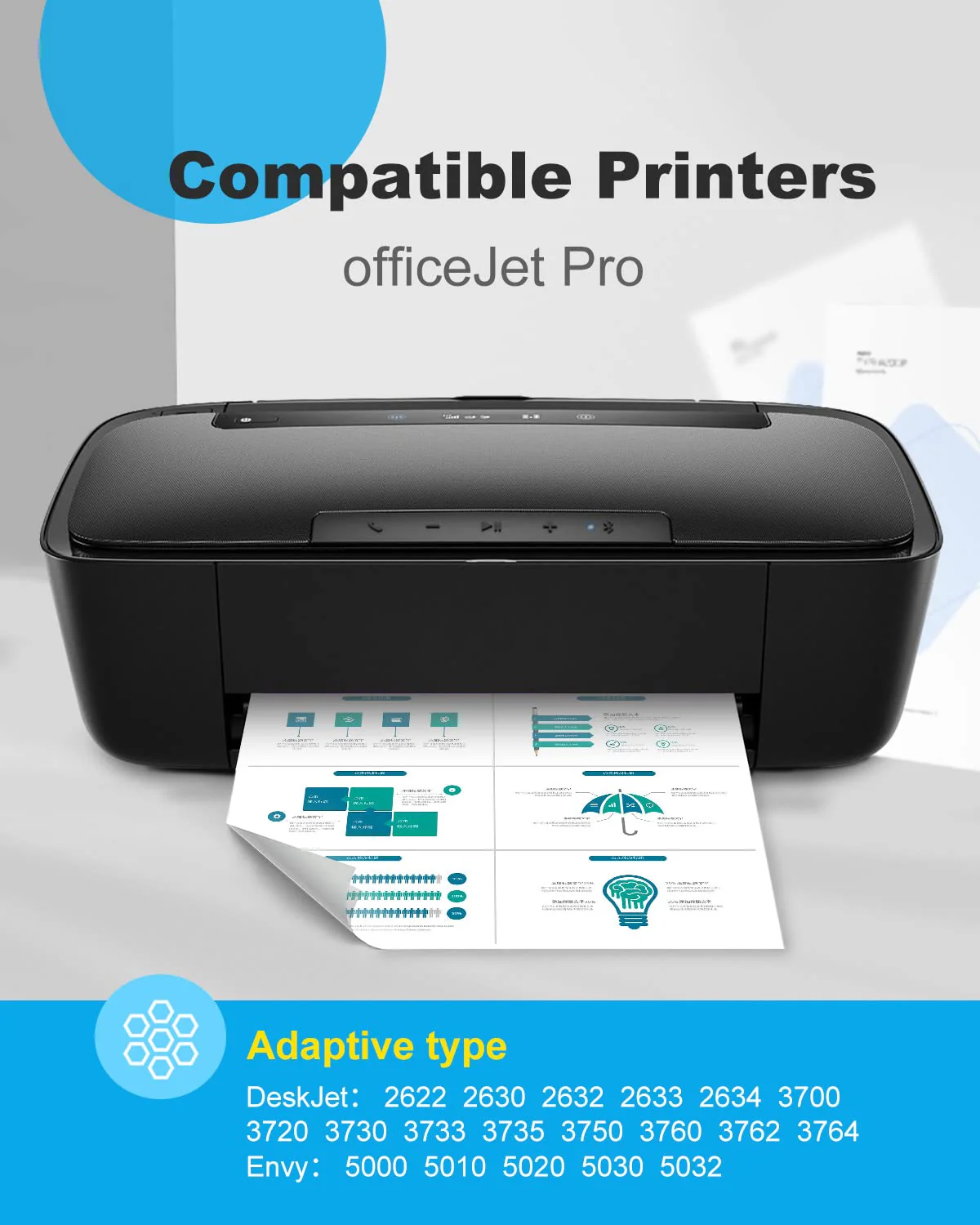 304XL Druckerpatronen Ersatz für HP 304 Druckerpatronen 304 XL Multipack Schwarz und Farbe Kompatibel für HP Envy 5000 5030 5010 5020 5032 für Deskjet 2620 2622 2630 3700 3720 3750 3760 3762(2er-Pack) - Image 4