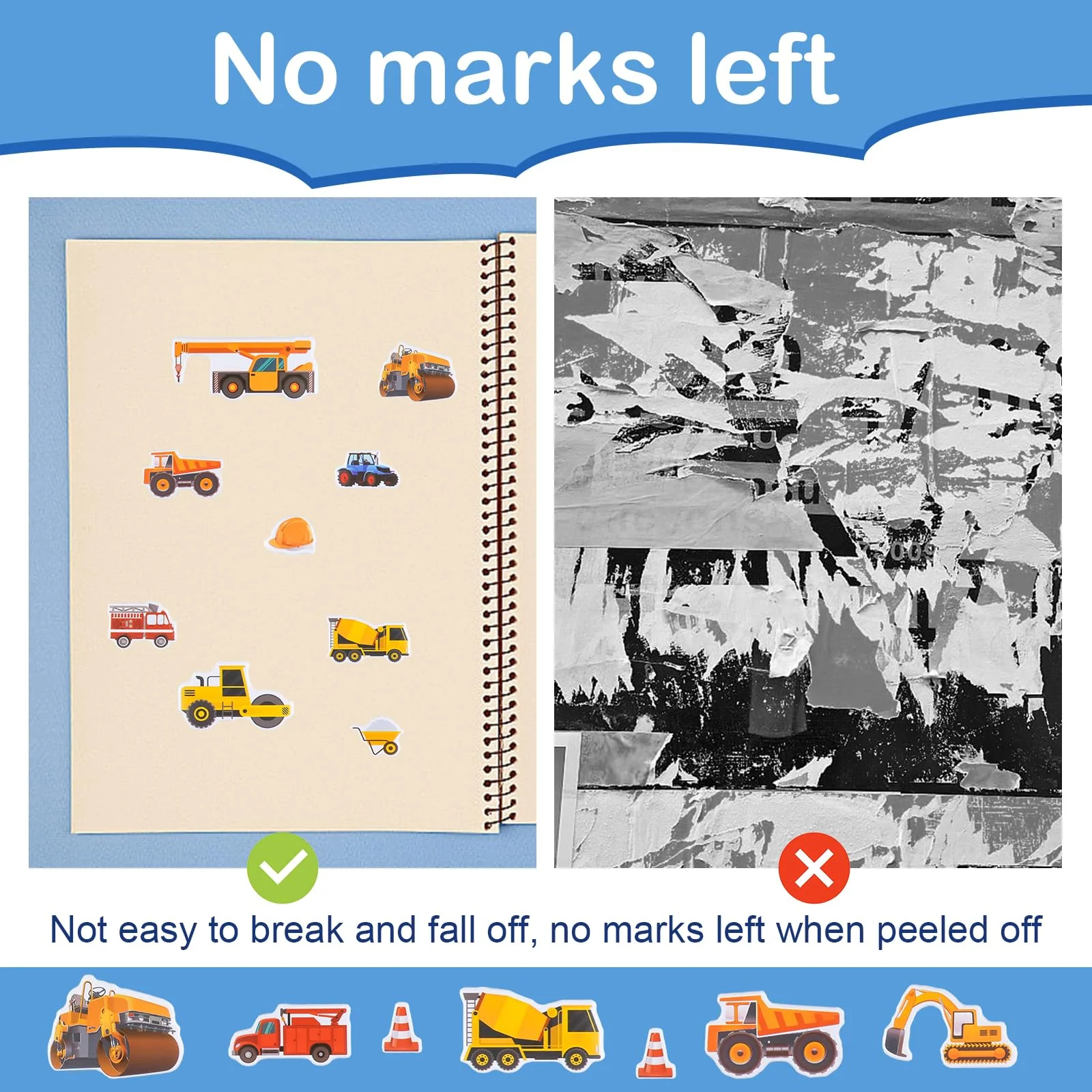 3D Aufkleber für Kinder & Kleinkinder, Auto Bagger Sticker 12 Blätter, Geschwollen Stickers für Jungen Mädchen Lehrer, Kindergeburtstag Gastgeschenke Party (17 * 7cm) - Image 2