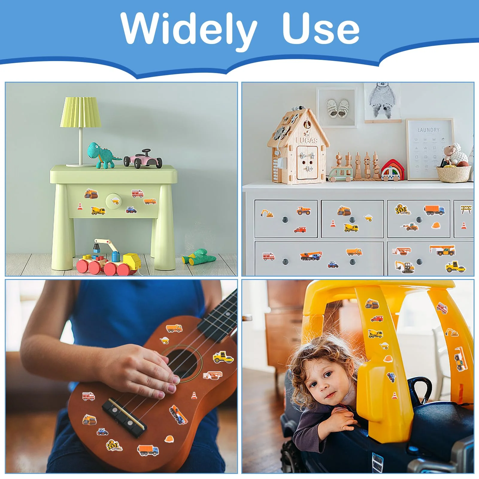 3D Aufkleber für Kinder & Kleinkinder, Auto Bagger Sticker 12 Blätter, Geschwollen Stickers für Jungen Mädchen Lehrer, Kindergeburtstag Gastgeschenke Party (17 * 7cm) - Image 4