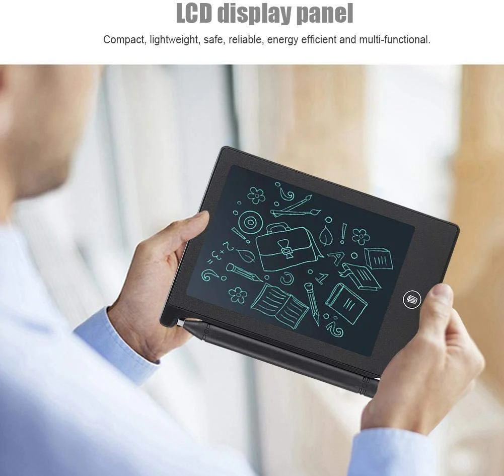 4,5-Zoll-LCD-Schreibtafel, ultradünne Handschrift-Tablette Writing Drawing Notebook LCD-Panel Portable für Kinder Kinder(Schwarz) - Image 11