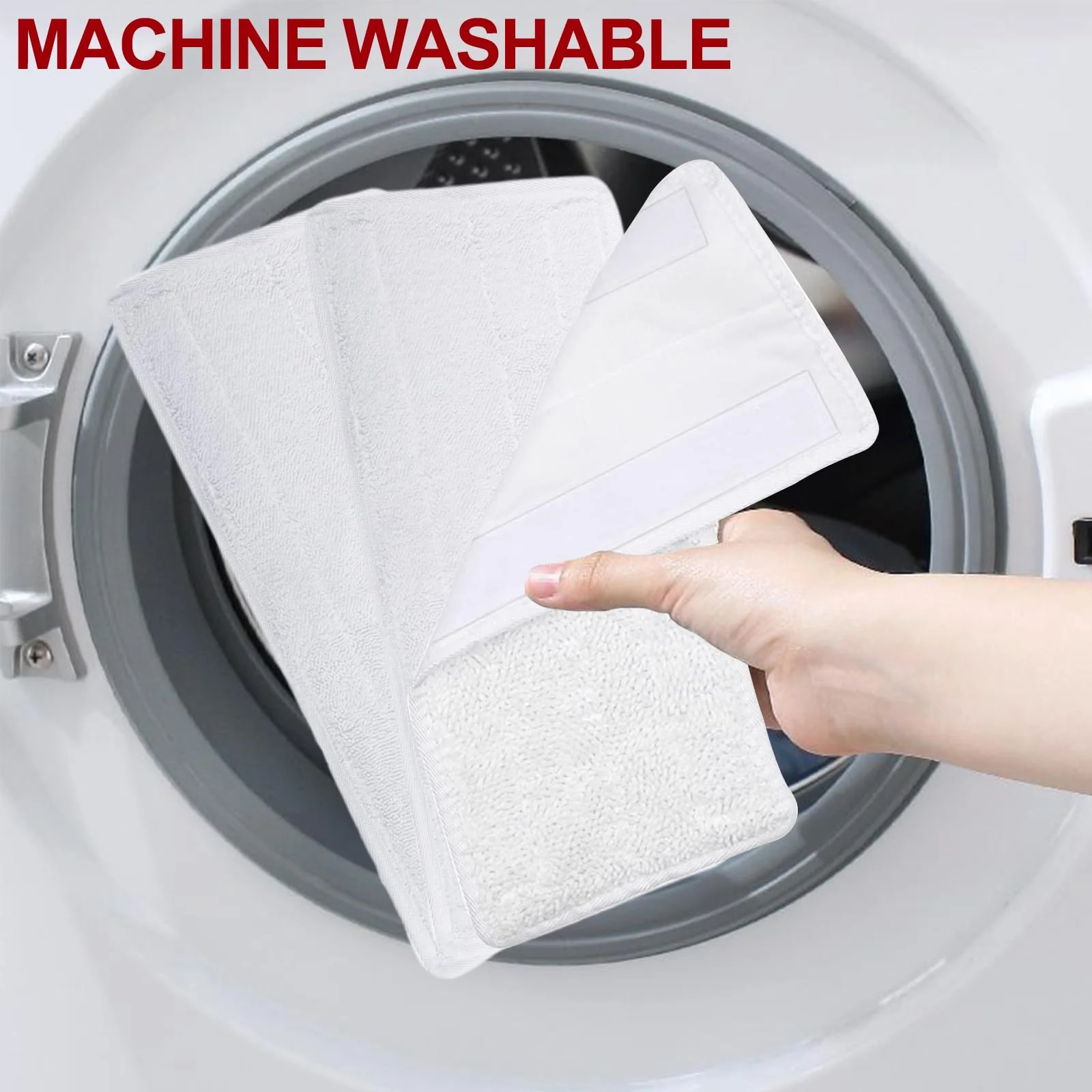 4 Stück Ersatzbezüge Pads für Vileda Dampfreiniger XXL Waschbar Mikrofaser Ersatzbezug für Vileda Steam PLUS XXL Dampfreiniger Weiß Wiederverwendbar Ersatzbezug für Vileda Dampfreiniger