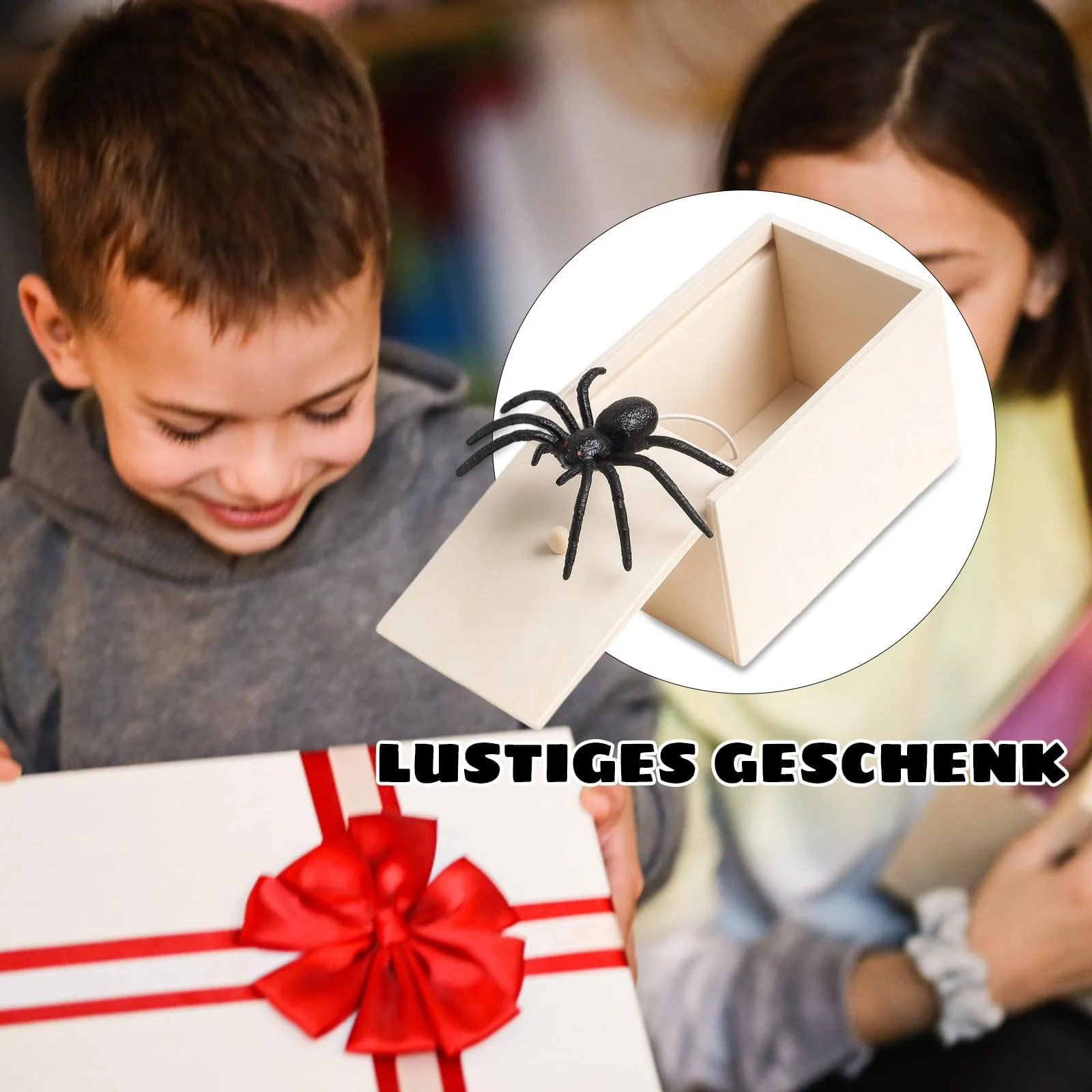 4 Stück Spider Prank Box, Spiderbox Prank, Box Mit Spinne Prank Witz, Halloween-Partys, Witze Und Lustige Überraschungen Für Familienversammlungen,Geeignet Für Gruppenveranstaltungen Und Partys - Image 2