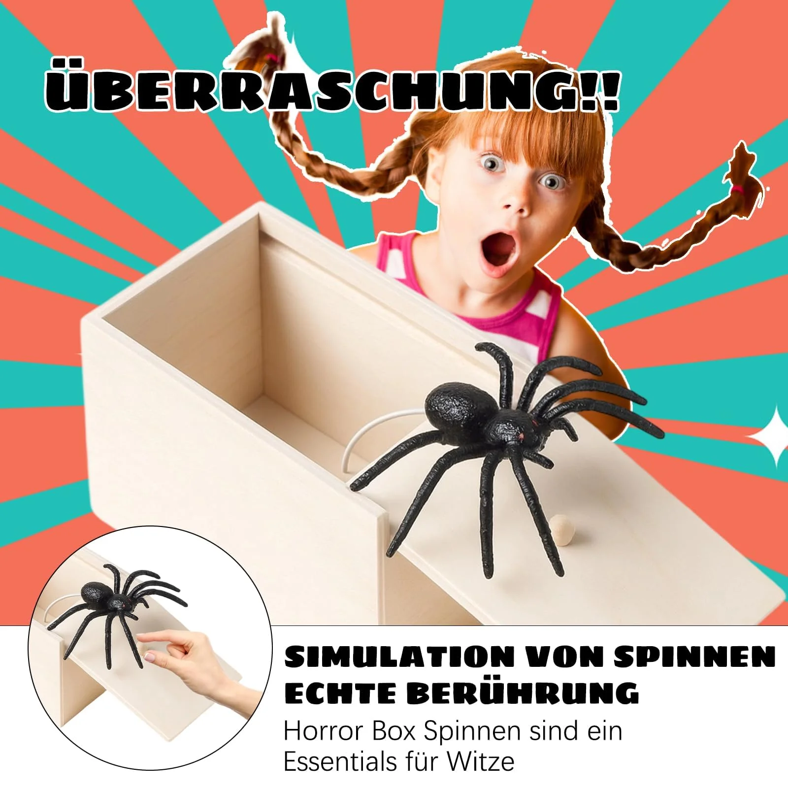 4 Stück Spider Prank Box, Spiderbox Prank, Box Mit Spinne Prank Witz, Halloween-Partys, Witze Und Lustige Überraschungen Für Familienversammlungen,Geeignet Für Gruppenveranstaltungen Und Partys - Image 5