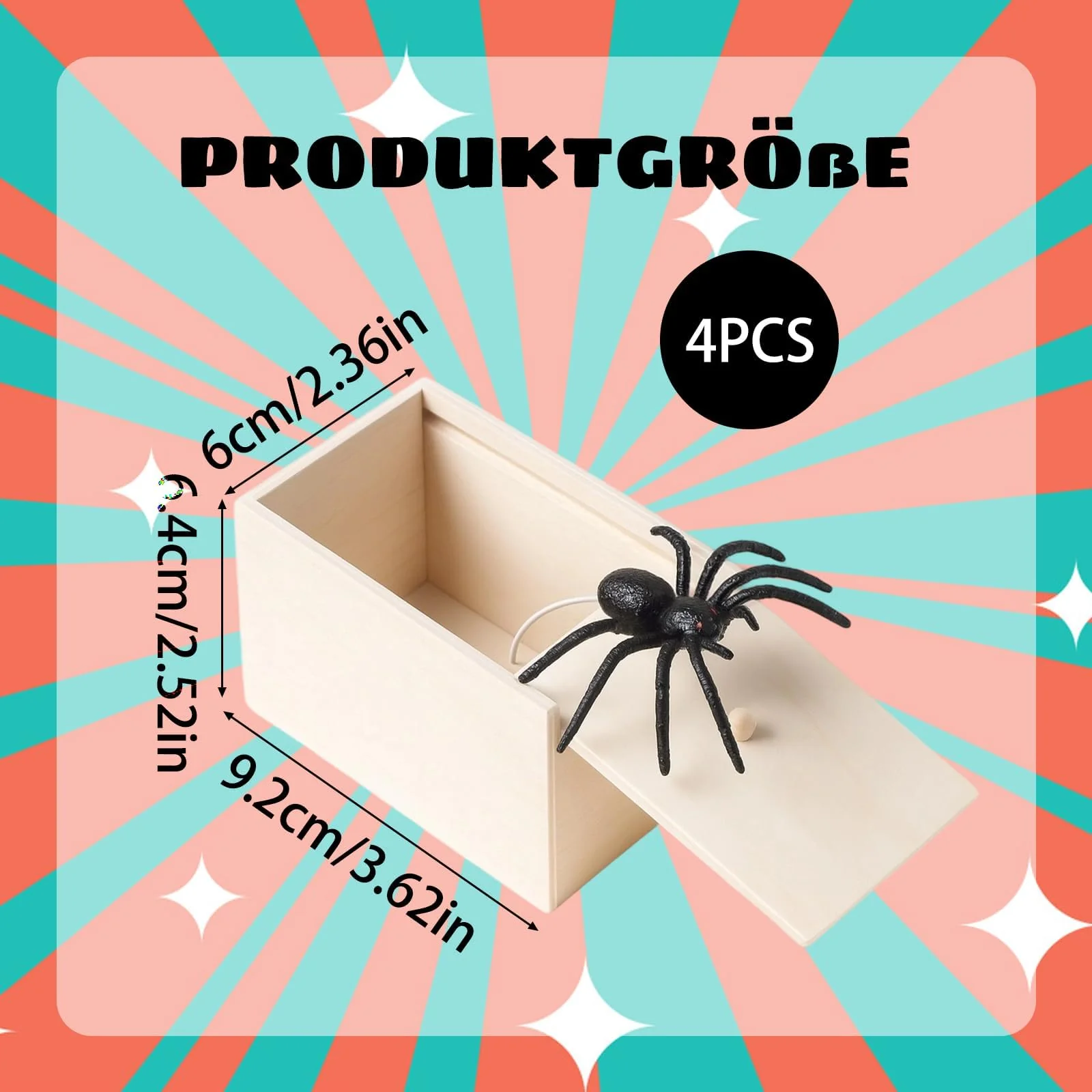 4 Stück Spider Prank Box, Spiderbox Prank, Box Mit Spinne Prank Witz, Halloween-Partys, Witze Und Lustige Überraschungen Für Familienversammlungen,Geeignet Für Gruppenveranstaltungen Und Partys - Image 7