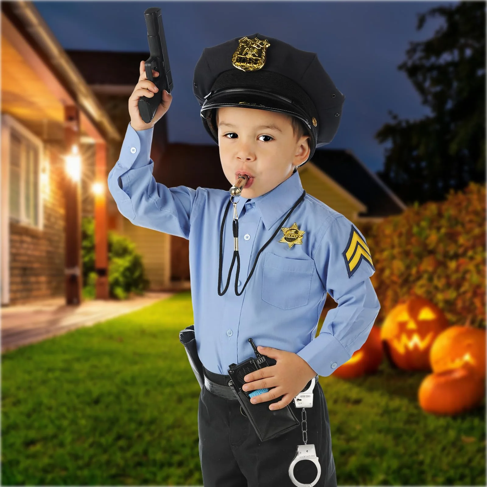 4 Stücke Spielzeug Handschellen mit 4 Schlüssel Handcuffs Kinder Handschellen aus Metall für Polizei Spielen Mottoparty Requisiten Spiel für Kinder (Silber) - Image 2